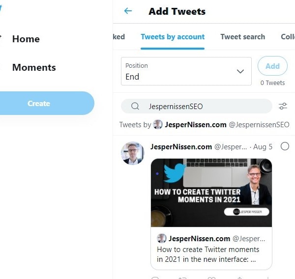 How to create Twitter moments in 2022 Jesper Nissen SEO